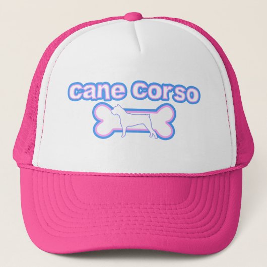 Rosa u. blauer Stock Corso Truckerkappe (Vorderseite)