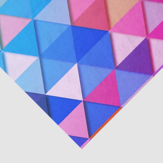 Rosa u. blaues geometrisches Dreieck Seidenpapier (Ausschnitt)