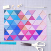 Rosa u. blaues geometrisches Dreieck Seidenpapier (Handwerk)