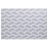Rosa u. blaues Rosen-Muster Stoff (Fat Quarter (45,7 x 55,9 cm))