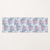 Rosa u. blaues Rosen-Muster Yogamatte (Vorderseite (Horizontal))