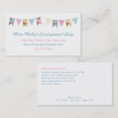 Rosa u. blaues visitenkarte (Vorne/Hinten)