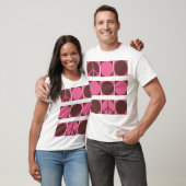Rosa u. Brown-Friedenspunkte T-Shirt (Unisex)