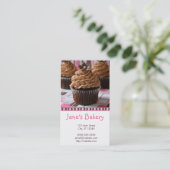 Rosa u. Brown-kleine Kuchen Visitenkarte (Stehend Vorderseite)