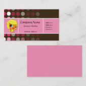 Rosa u. Brown-Punkt-Chic-Visitenkarte Visitenkarte (Vorne/Hinten)