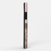 Rosa u. Brown-Tupfen-Monogramm-Fall Case-Mate iPhone Hülle (Hinten/Rechts)