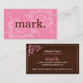 Rosa u. Brown-Visitenkarte Visitenkarte (Vorne/Hinten)