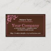 Rosa u. Brown-Visitenkarte Visitenkarte (Rückseite)