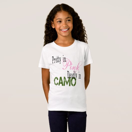 Rosa u. Camouflage T-Shirt (Vorne ganz)