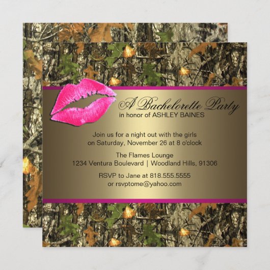 Rosa-u. Einladung (Vorne/Hinten)