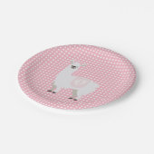 Rosa u. elfenbeinfarbenes Geschlechts-neutrale Pappteller (Schrägansicht)