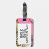 Rosa u. Gold bling sind Gepäckanhänger (Rückseite vertikal)