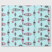 Rosa u. graues Muster-atomarPackpapier Geschenkpapier (Flach)