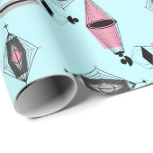 Rosa u. graues Muster-atomarPackpapier Geschenkpapier (Rolleneckpunkt)