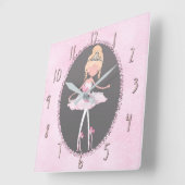 Rosa u. graues quadratische wanduhr (Winkel)