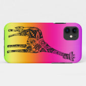 Rosa u. grüne Neongiraffe Case-Mate iPhone Hülle (Rückseite (Horizontal))