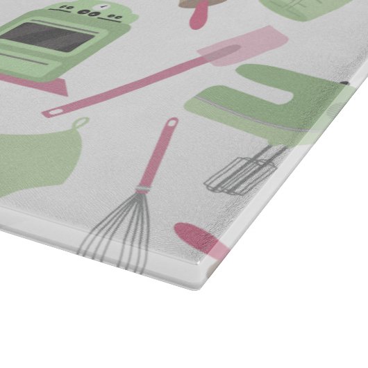 Rosa u. grünes Küchen-Schneidebrett Schneidebrett (Ecke)