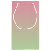 Rosa u. grünes Ombre Kleine Geschenktüte (Rückseite)