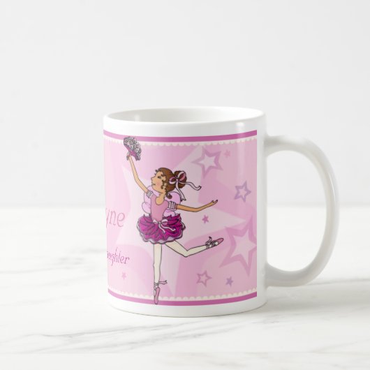 Rosa u. kastanienbraune Mädchen-Tasse der Kaffeetasse (Rechts)
