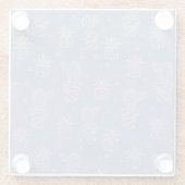 Rosa u. lila Cartoon-Kaktus-Muster Glasuntersetzer (Rückseite)