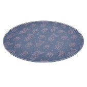 Rosa u. lila Cartoon-Kaktus-Muster Schneidebrett (Ecke)