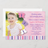 Rosa u. lila einladung (Vorne/Hinten)