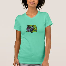 Rosa u. lila Mosaikart Schildkröte-T-Shirt T-Shirt