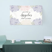Rosa u. lila Pfingstrosen-Baby-Duschen-Party Banner (Messeveranstaltung)