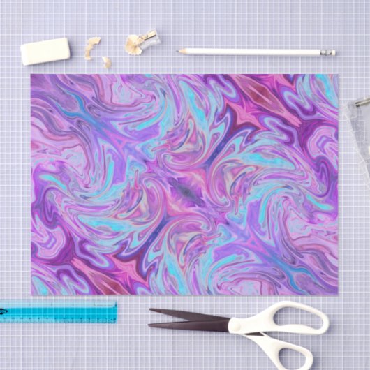 Rosa u. lila psychedelische abstrakte seidenpapier (Handwerk)