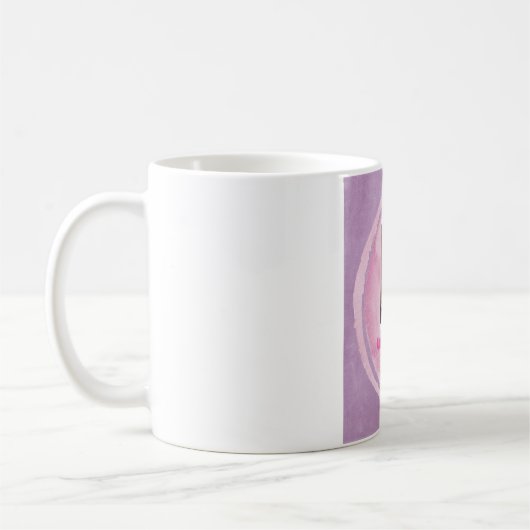 Rosa u. lila unbedingte Liebe-HundeFoto-Tasse Kaffeetasse (Links)