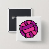 Rosa u. lila Volleyball Button (Vorne & Hinten)