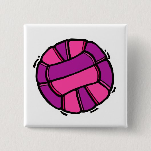 Rosa u. lila Volleyball Button (Vorderseite)