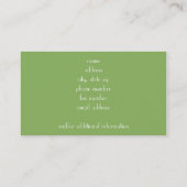 Rosa u. Limoner Damast Visitenkarte (Rückseite)