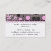 Rosa u. Mädchen-Diva-Visitenkarten Browns Girly Visitenkarte (Rückseite)