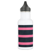 Rosa u. Marinestreifen Trinkflasche (Links)