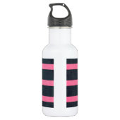 Rosa u. Marinestreifen Trinkflasche (Rückseite)