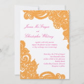 Rosa u. orange einladung (Vorderseite)