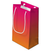 Rosa u. orange Ombre Kleine Geschenktüte (Rückseite Schrägansicht)