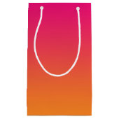 Rosa u. orange Ombre Kleine Geschenktüte (Vorderseite)