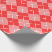 Rosa u. rotes kariertes Verpackungspapier Geschenkpapier (Ecke)