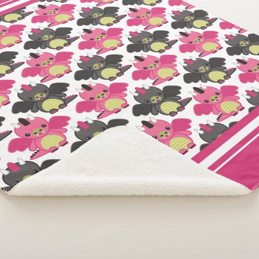 Rosa u. schwarze Baby-Drachen - Name Sherpadecke (3/4)