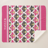 Rosa u. schwarze Baby-Drachen - Name Sherpadecke (Vorderseite (Horizontal))