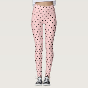 Rosa u. schwarze Flecken Leggings