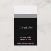 Rosa u. schwarze Fußball-Trainer-Visitenkarten Visitenkarte (Rückseite)