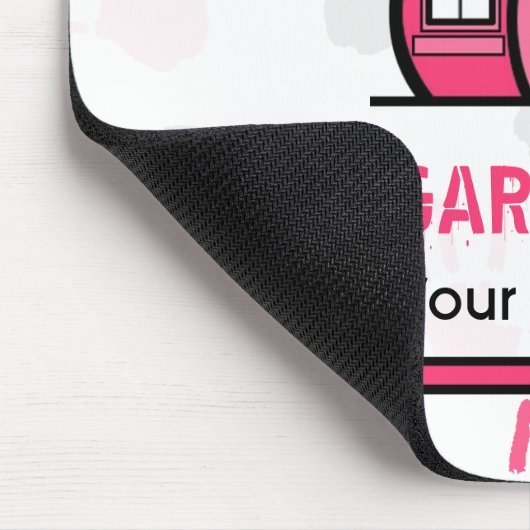 Rosa u. schwarze Handprints Kindergärtnerin Mousepad (Ecke)