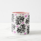 Rosa u. schwarze O'Kane Logo-Tasse Zweifarbige Tasse (Mittel)