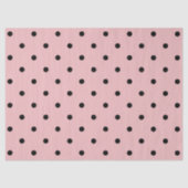 Rosa u. schwarze Tupfen Seidenpapier (Vorderseite)
