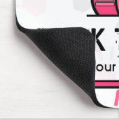 Rosa u. schwarzer Handprints Pre-K Lehrer Mousepad (Ecke)