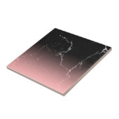 Rosa u. schwarzer Marmor Fliese (Seite)