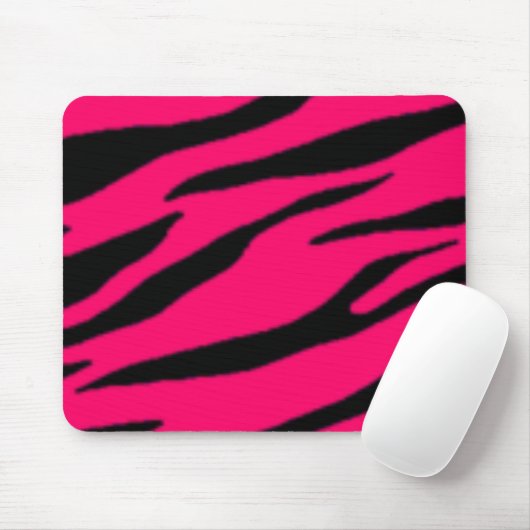 Rosa u. schwarzer Zebra Mousepad (Mit Mouse)